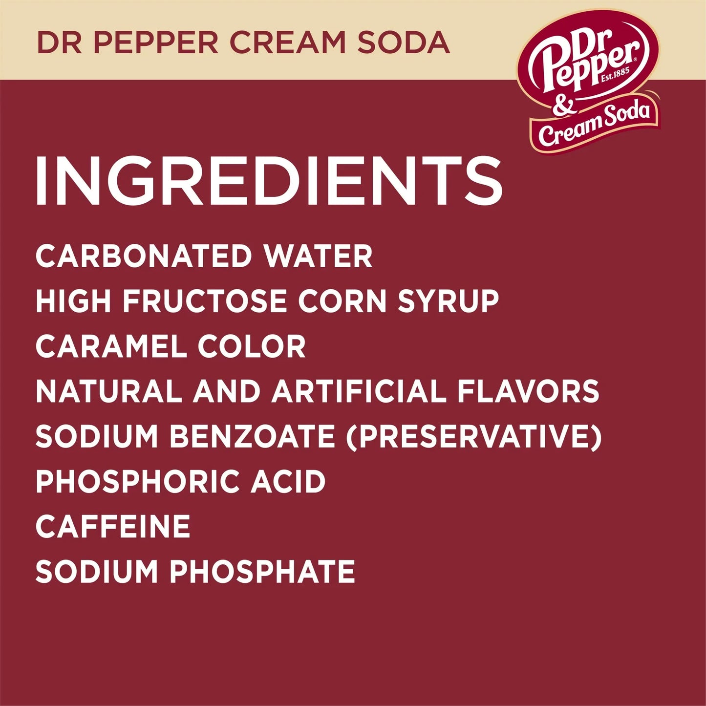 Dr Pepper & Cream Soda Pop, 16.9 fl oz, 6 Pack Bottles