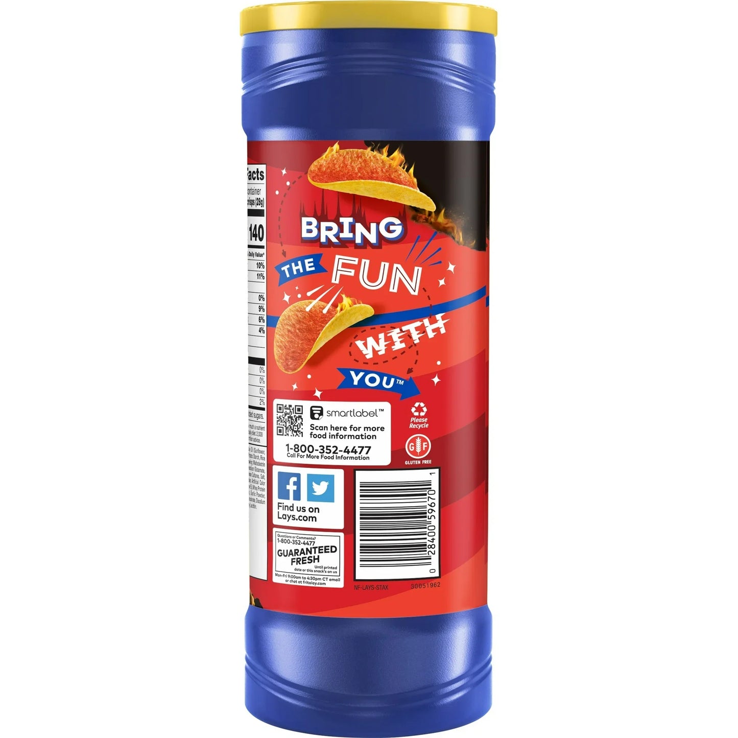Lay's Stax Potato Crisps Xtra Flamin' Hot Flavor, 5.5 oz