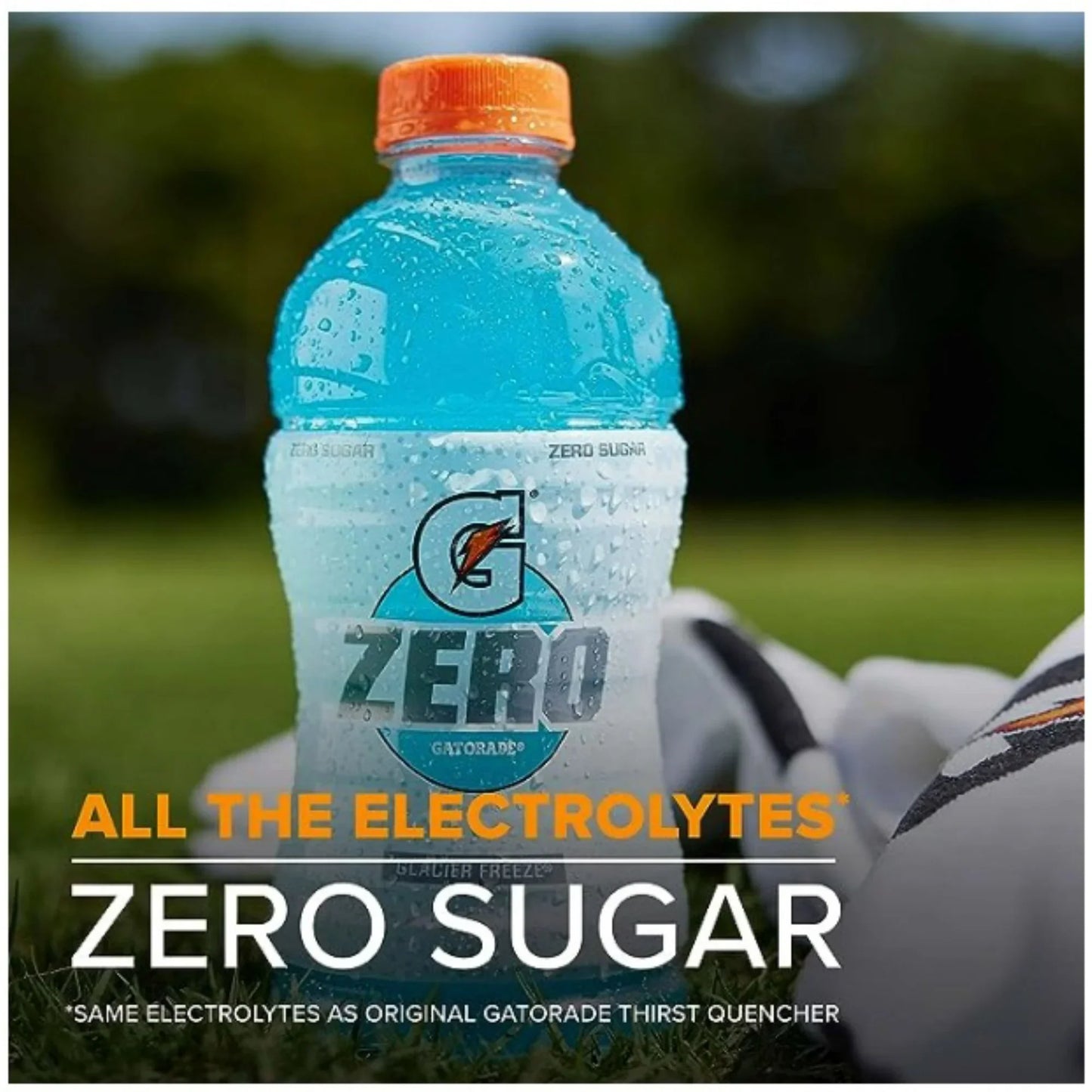 Gatorade Zero Sugar Thirst Quencher, Lemon Lime Sports Drinks, 20 fl oz, 8 Count Bottles