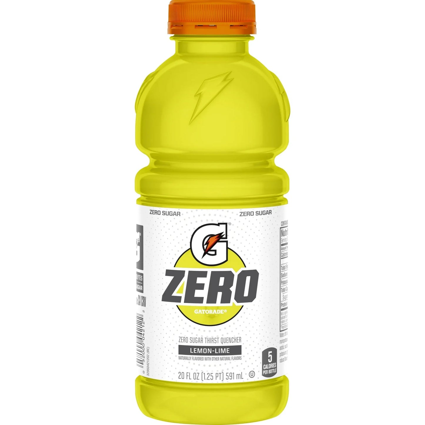 Gatorade Zero Sugar Thirst Quencher, Lemon Lime Sports Drinks, 20 fl oz, 8 Count Bottles