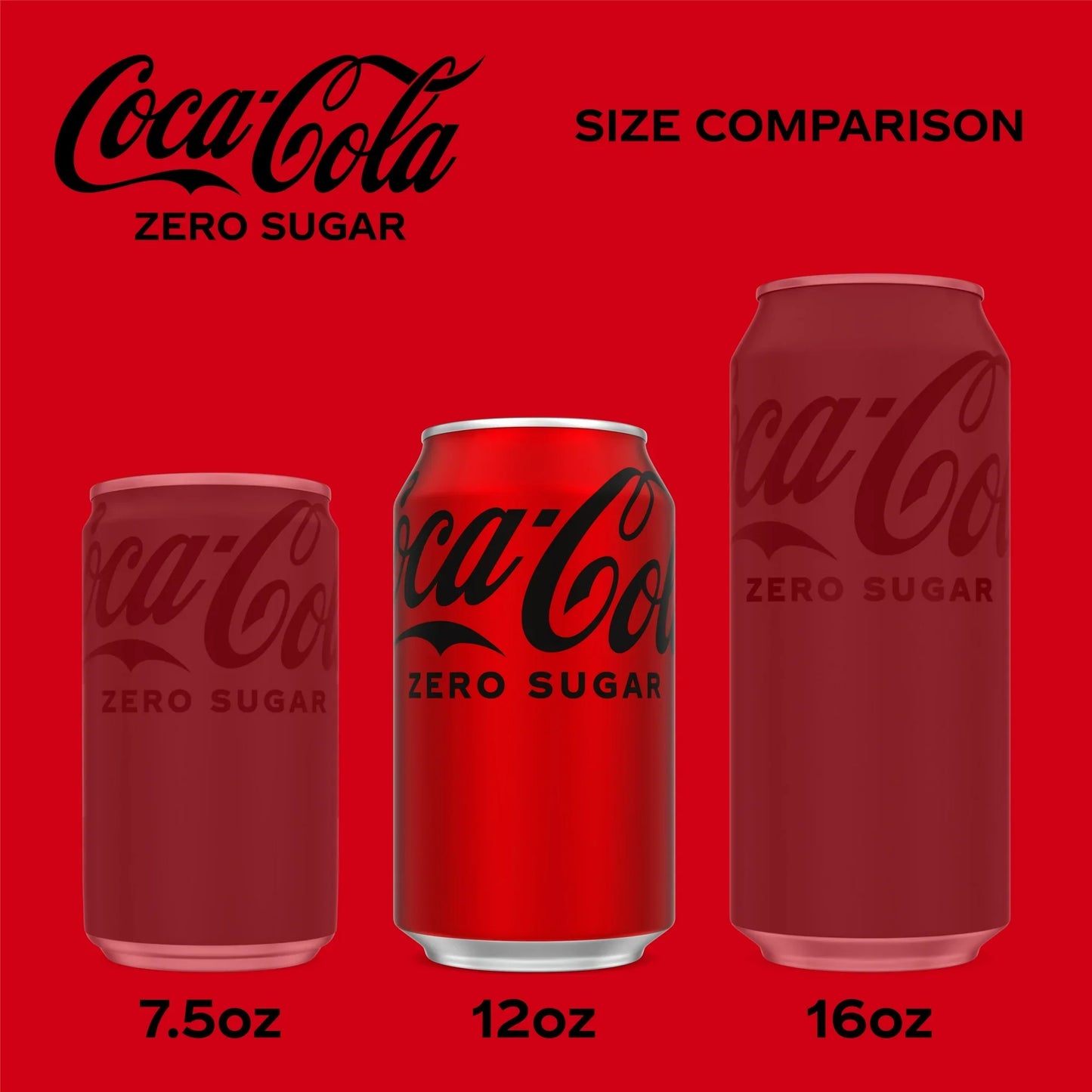 Coca-Cola Zero Sugar Sugar-Free Soda Pop, 12 fl oz Cans, 24 Pack